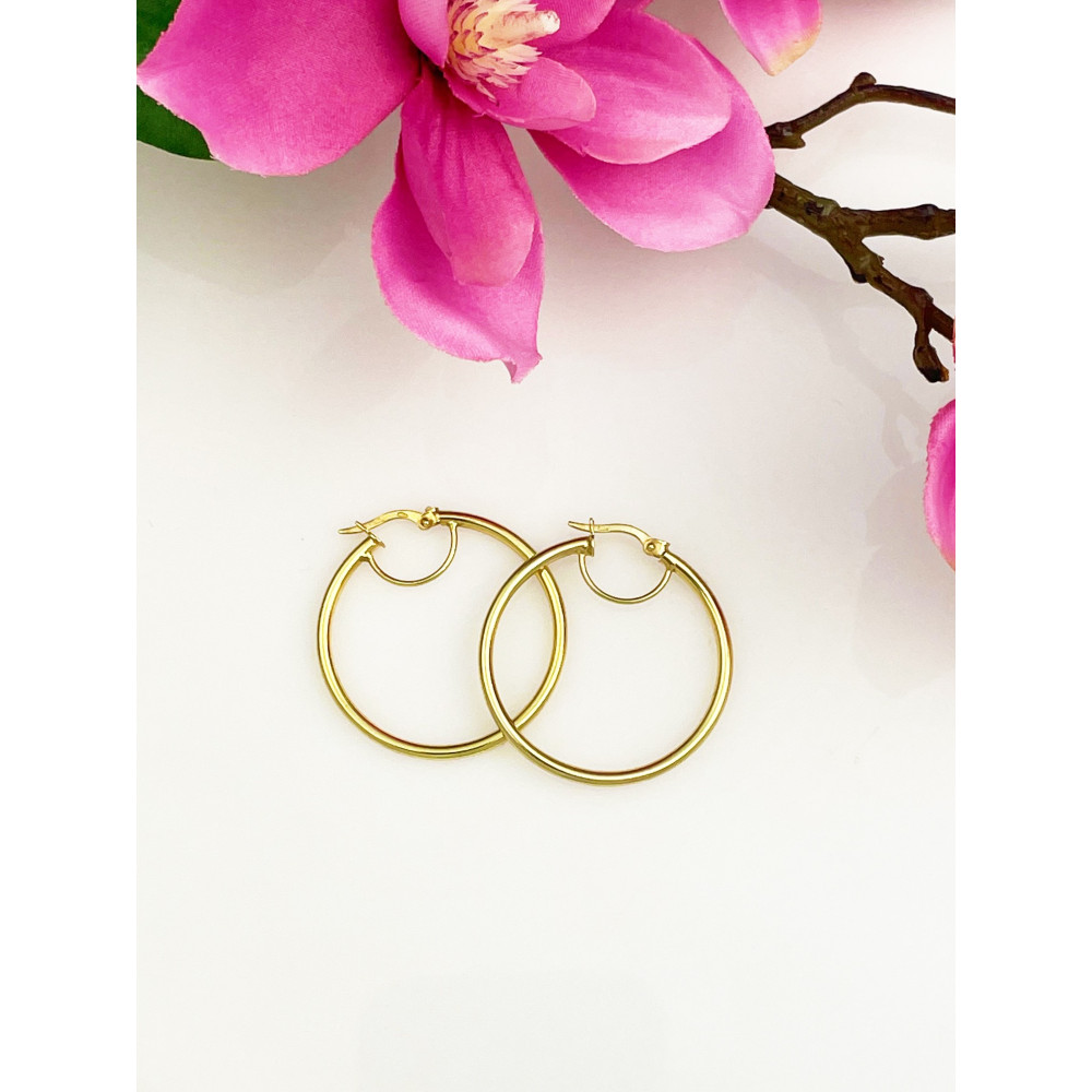 Złote kolczyki duże koła