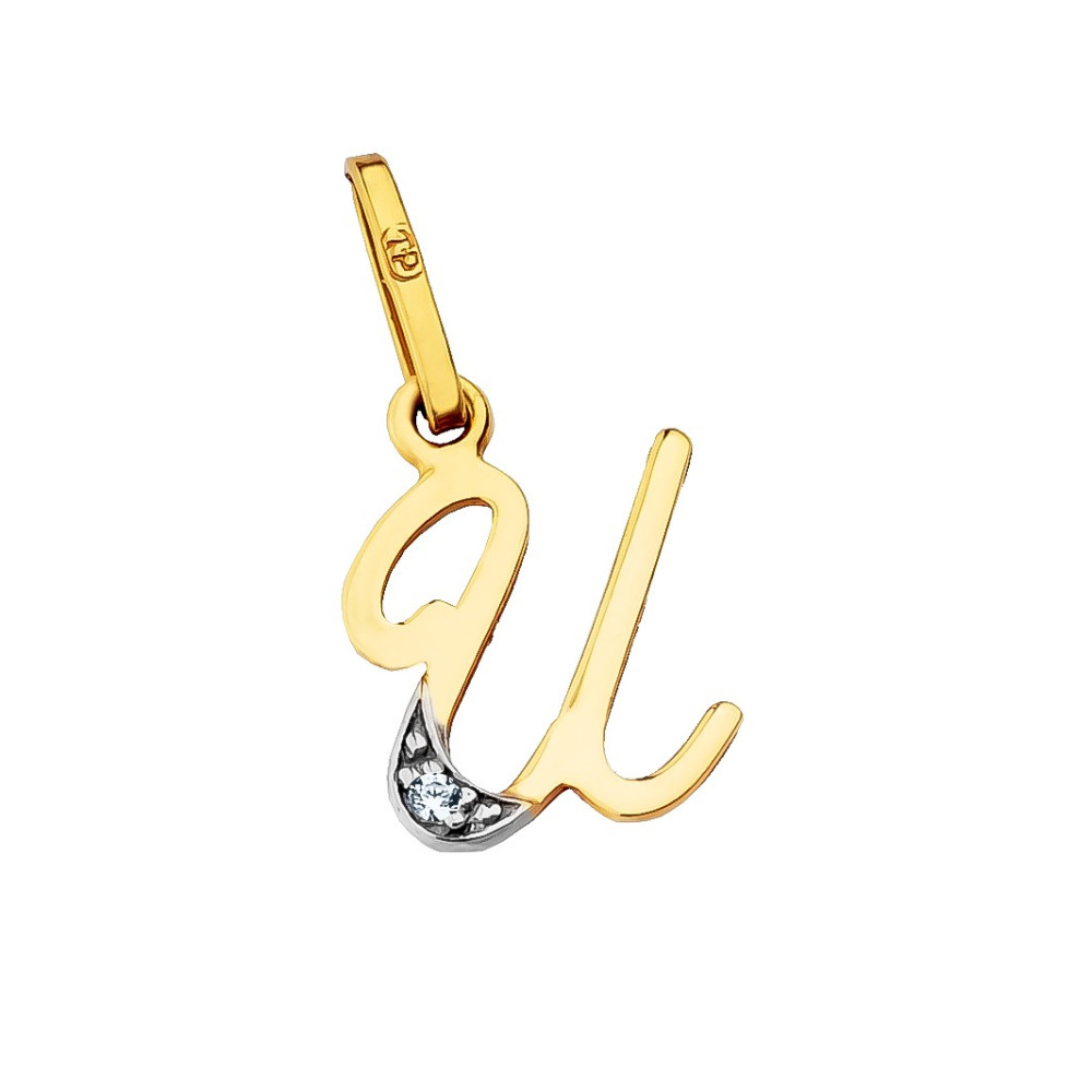 Anhänger Buchstabe U Kettenanhänger Goldanhänger Gelbgold