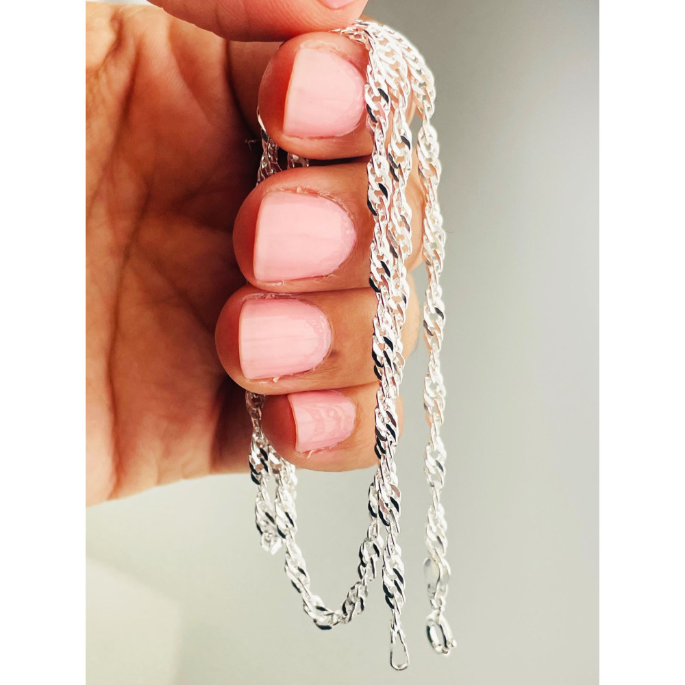 925 Silber Singapur Magic Halskette Collier