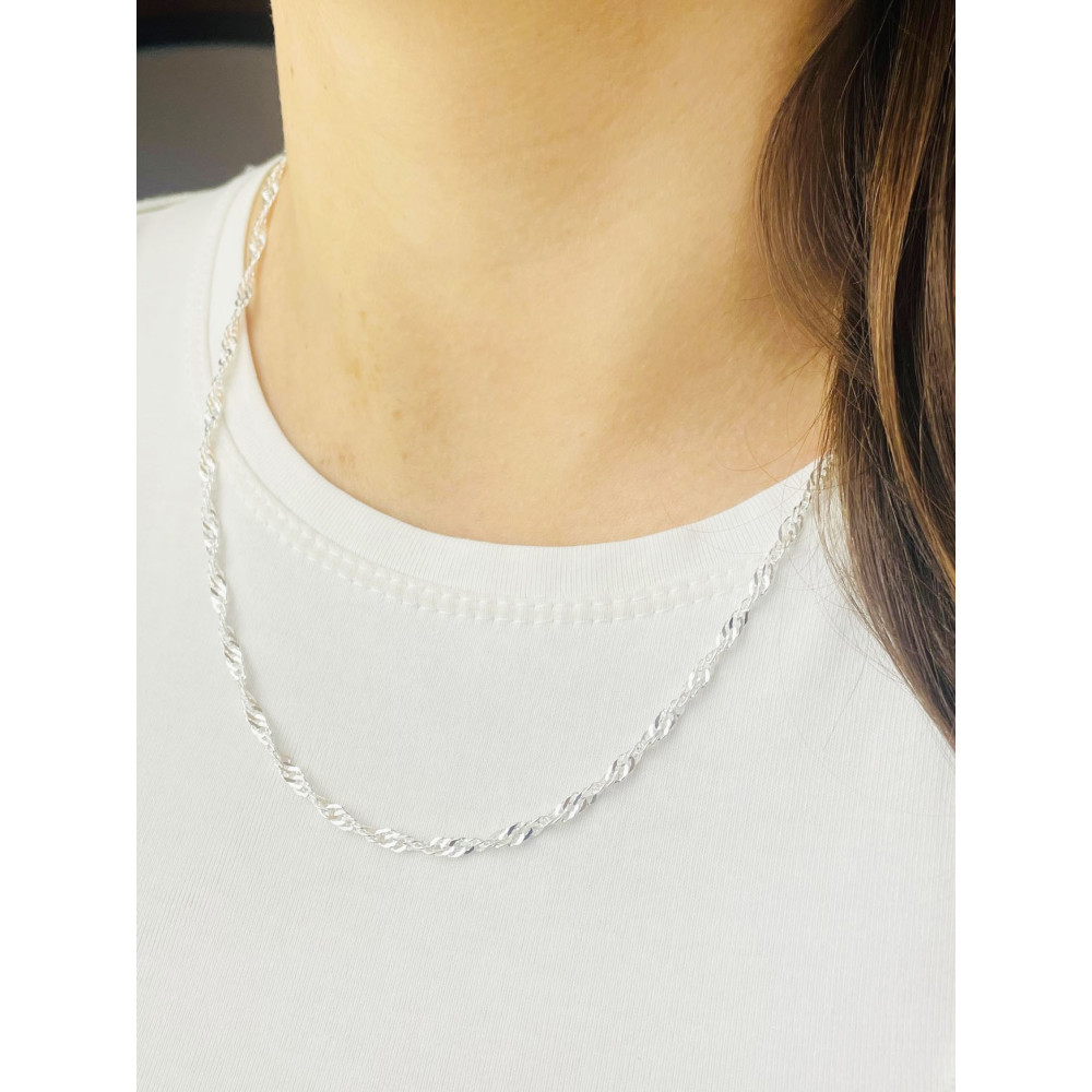 925 Silber Singapur Magic Halskette Collier