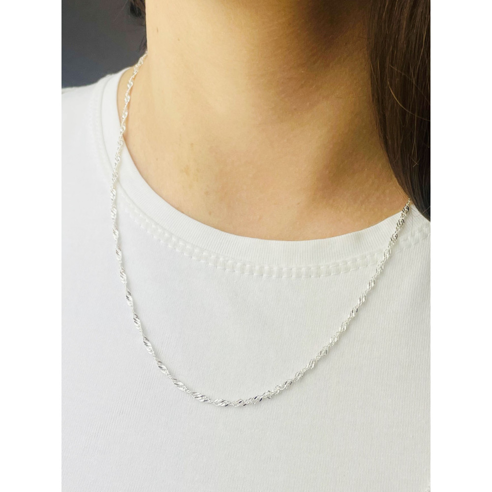925 Silber Singapur Magic Halskette Collier