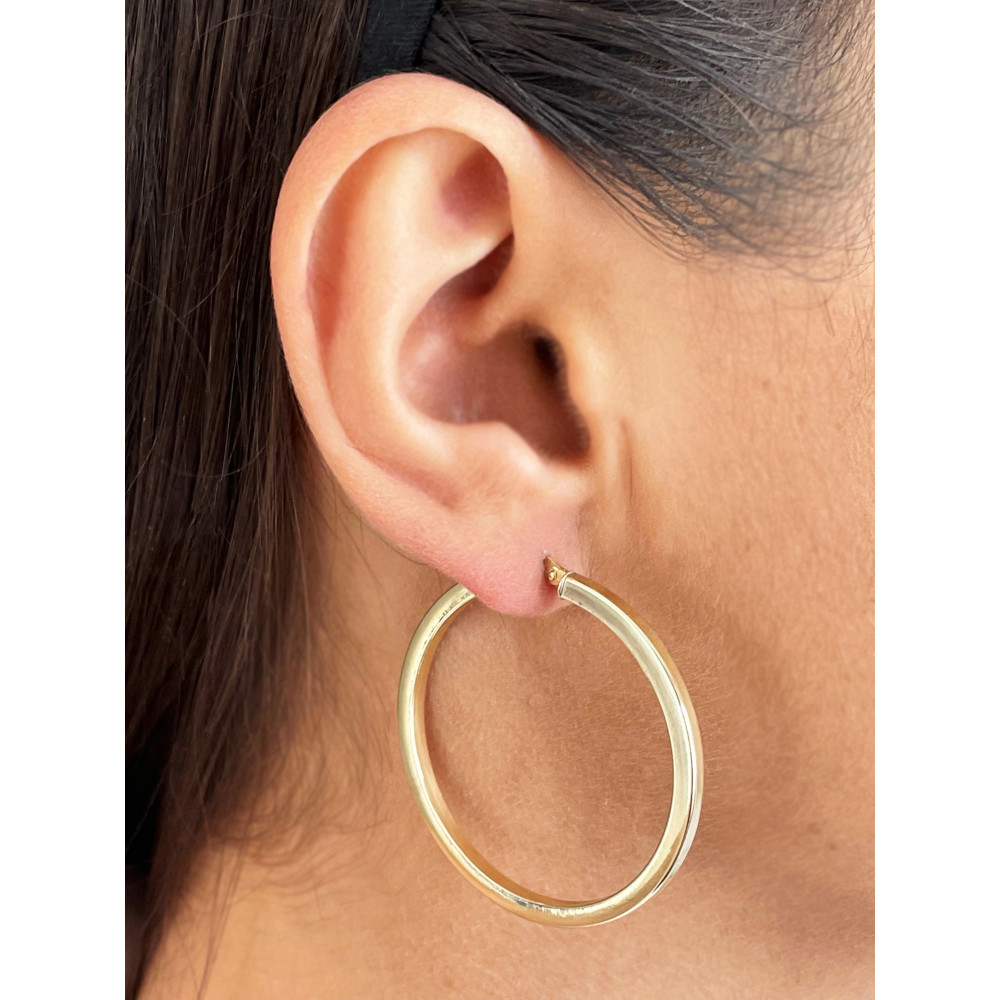 Creolen Ohrringe Ohrhänger Ohrstecker Ohrschmuck Gelbgold Paar 585er 14kt