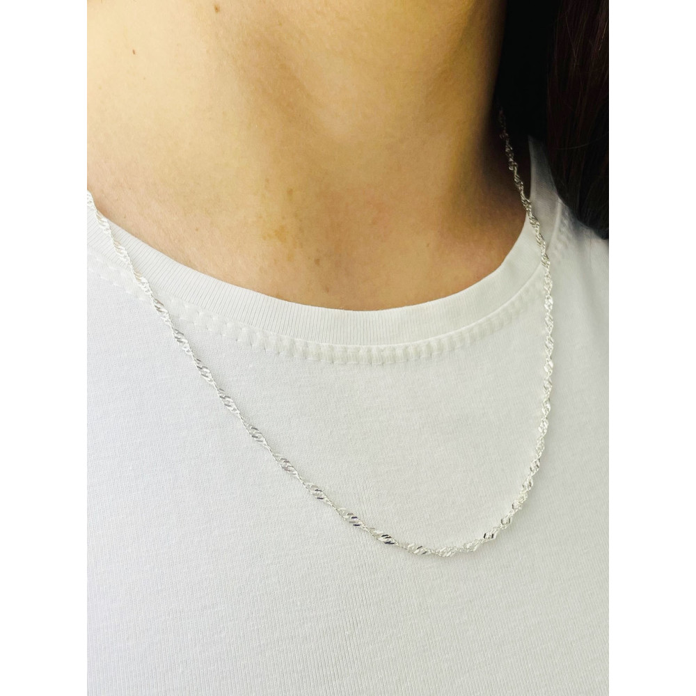 925 Silber Singapur Magic Halskette Collier
