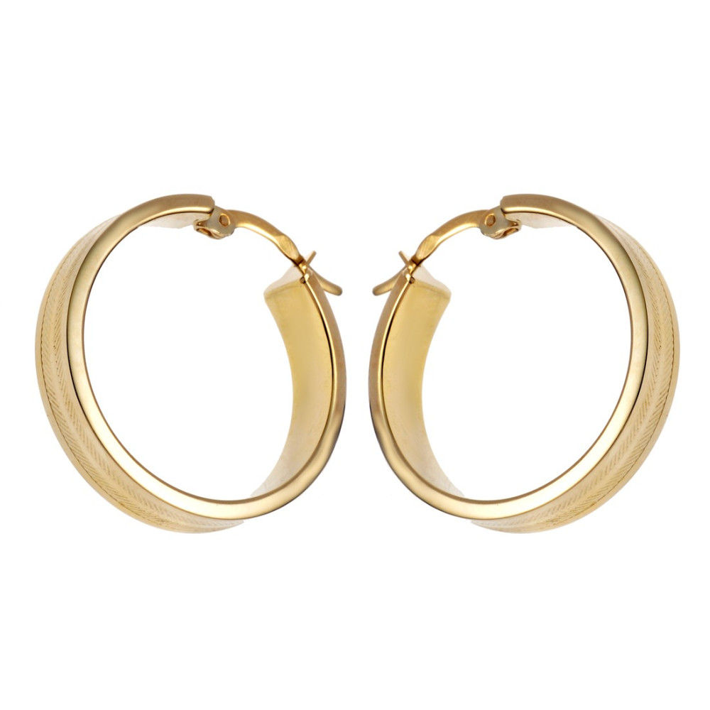 Creolen Ohrringe Ohrhänger Ohrstecker Ohrschmuck Gelbgold Paar 585er 14kt