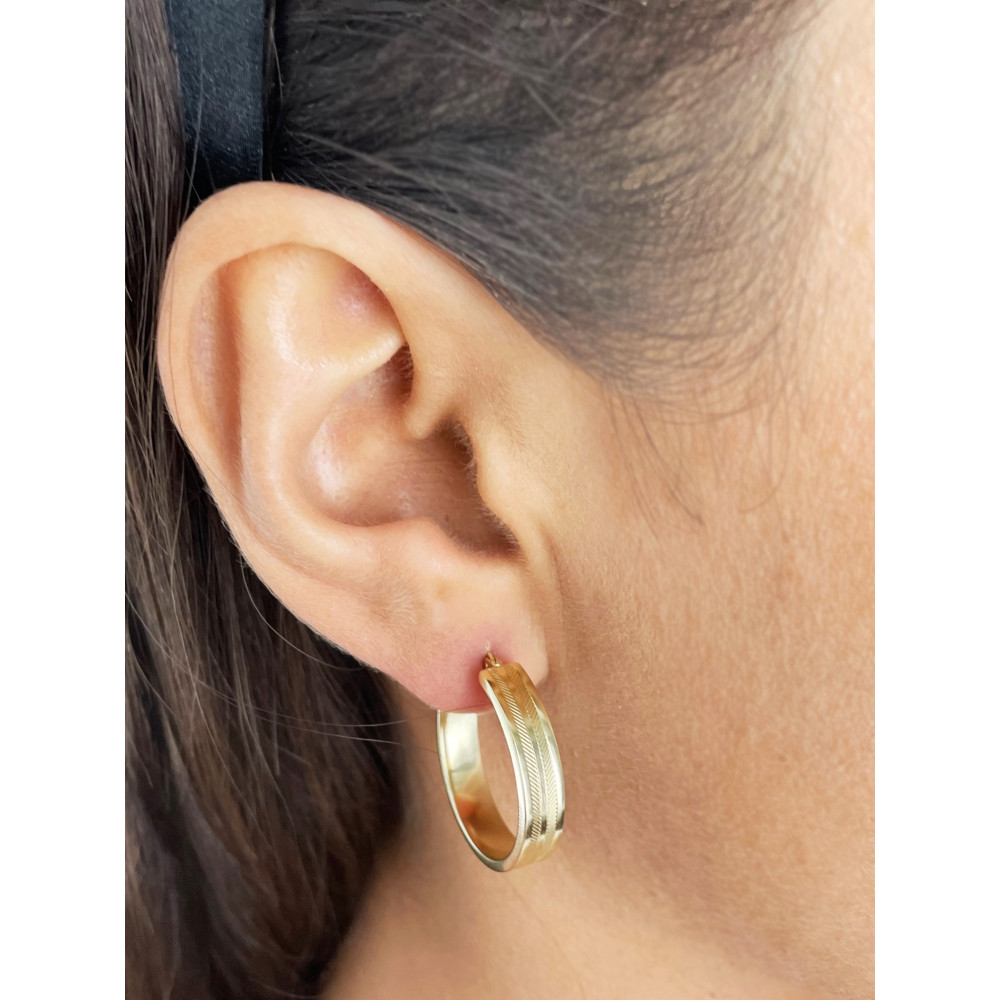 Creolen Ohrringe Ohrhänger Ohrstecker Ohrschmuck Gelbgold Paar 585er 14kt