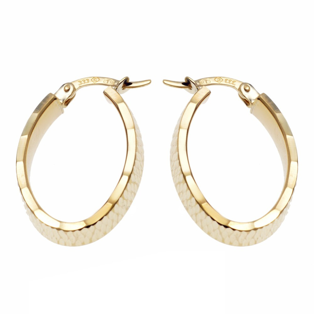 Creolen Ohrstecker Ohrschmuck Gelbgold Paar 333er 8k