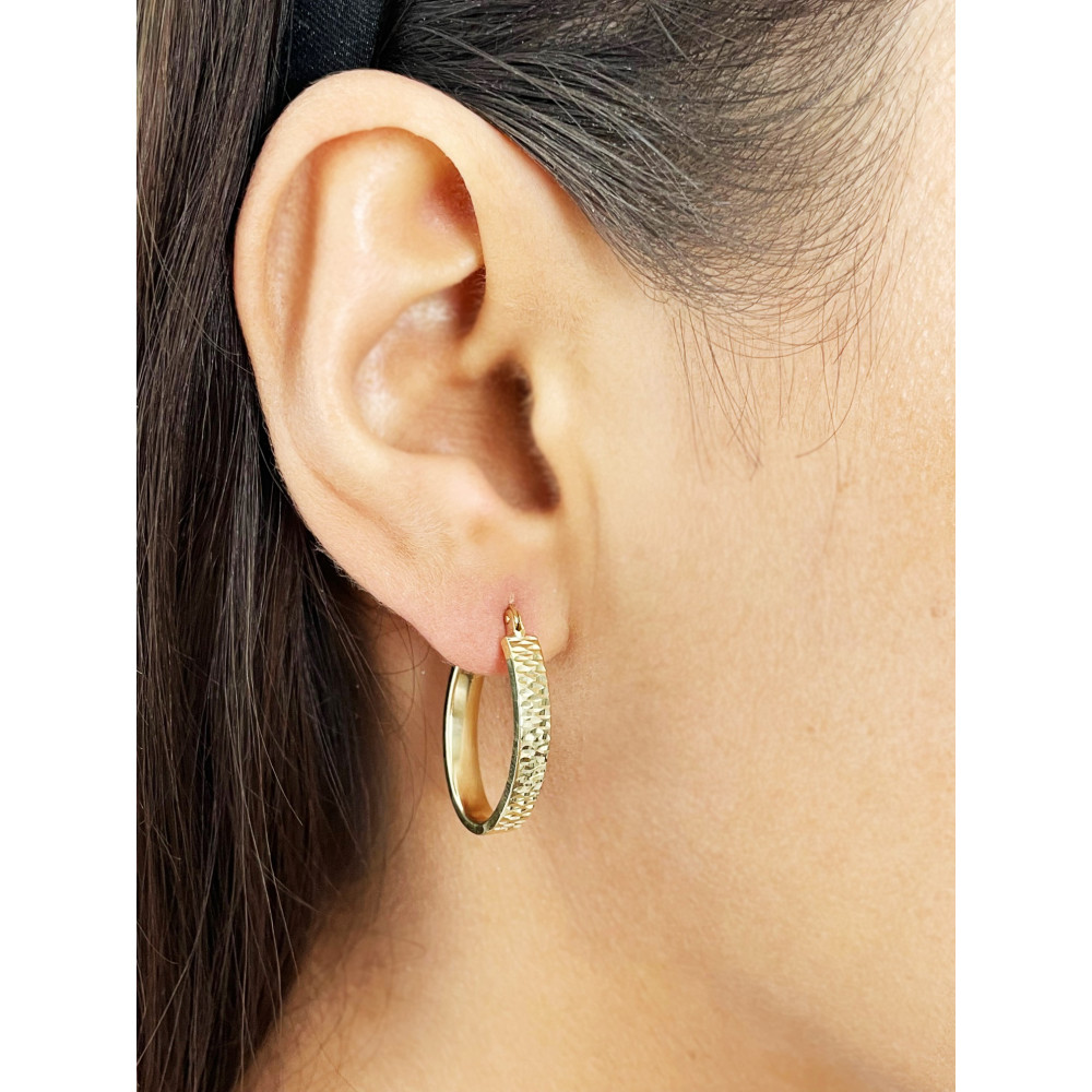 Creolen Ohrstecker Ohrschmuck Gelbgold Paar 333er 8k