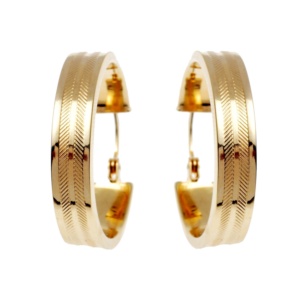 Creolen Ohrringe Ohrhänger Ohrstecker Ohrschmuck Gelbgold Paar 585er 14kt