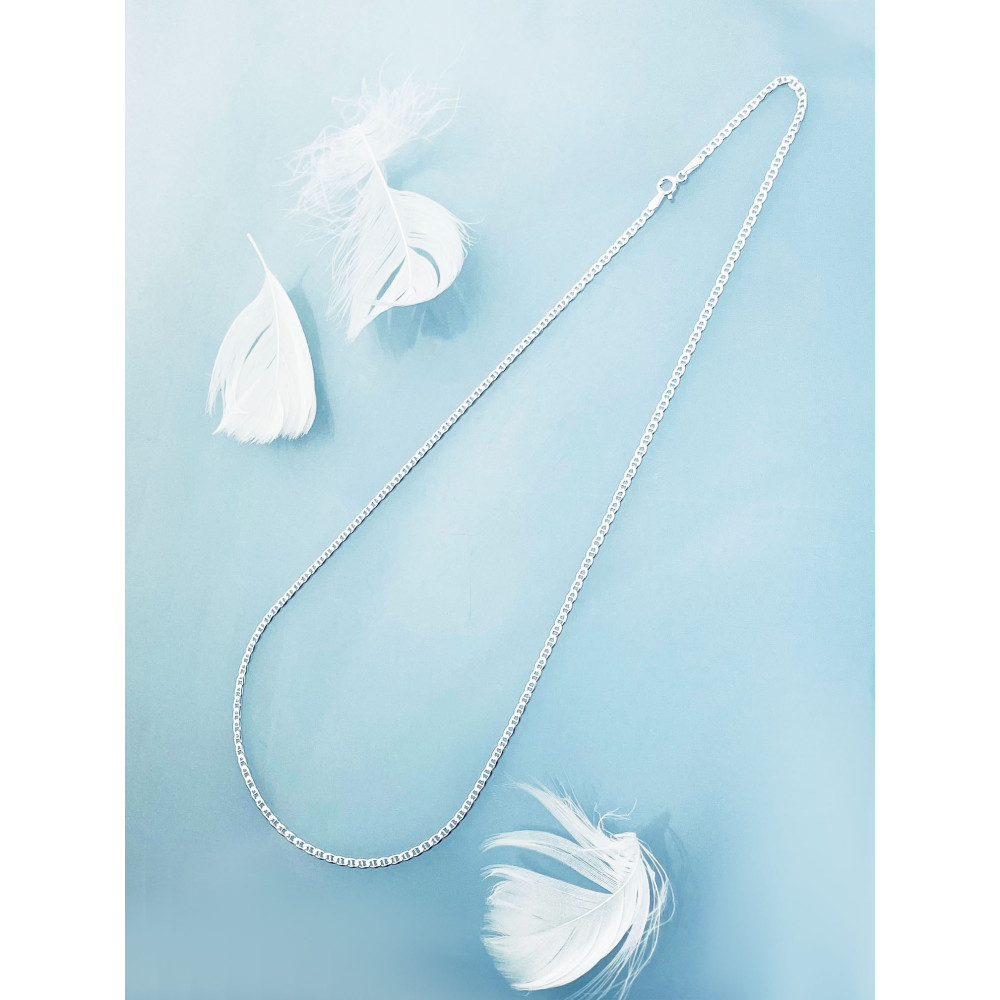 Srebrny łańcuszek Marina żyletka z drabinką