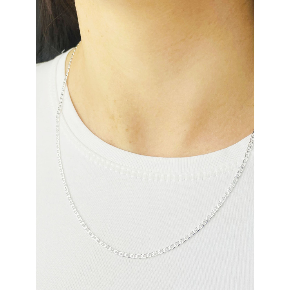 Srebrny łańcuszek Marina żyletka z drabinką