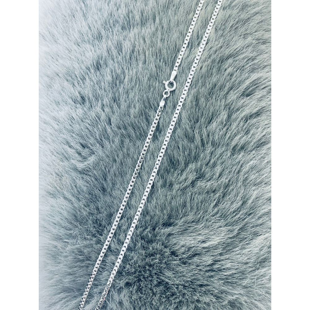 Srebrny łańcuszek długi pancerka