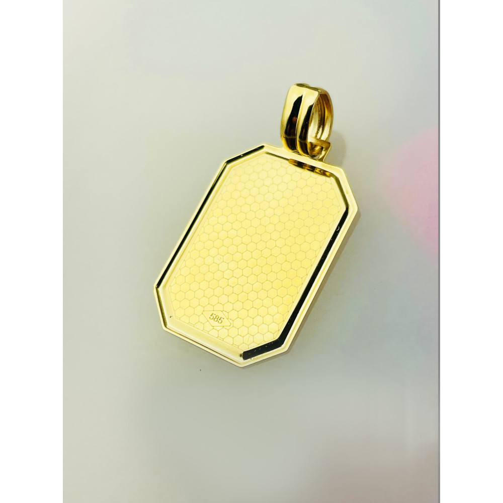 copy of Złoty wisiorek zawieszka rozeta ażurowa