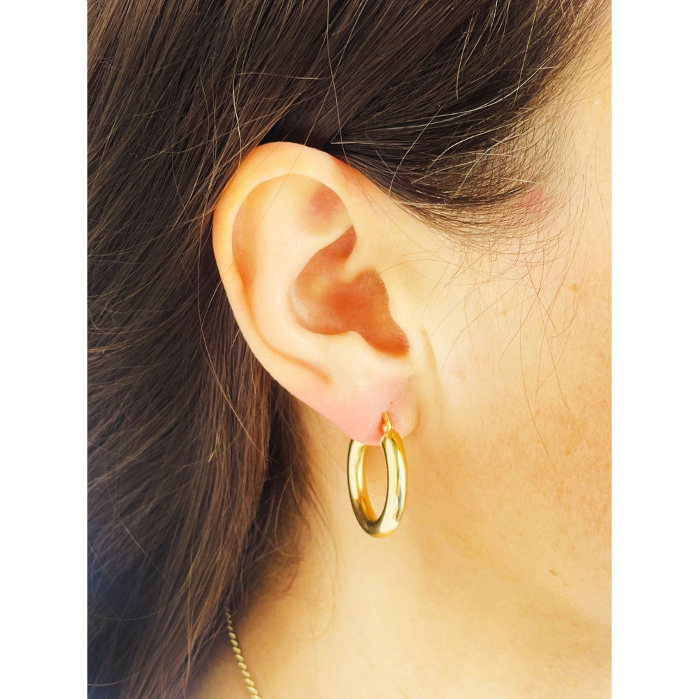 copy of Złote kolczyki kuleczki z cyrkoniami dwukolorowe