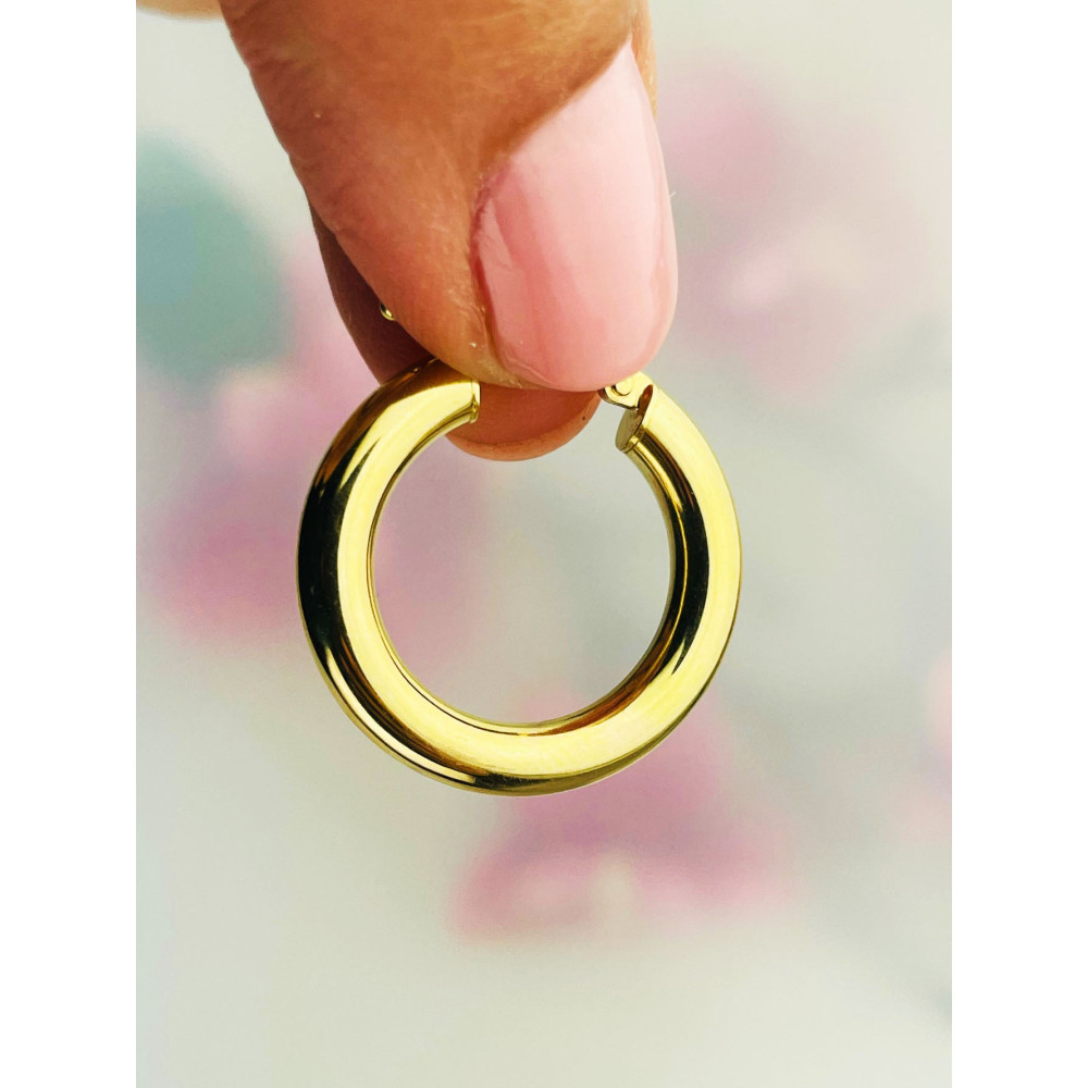 copy of Złote kolczyki kuleczki z cyrkoniami dwukolorowe