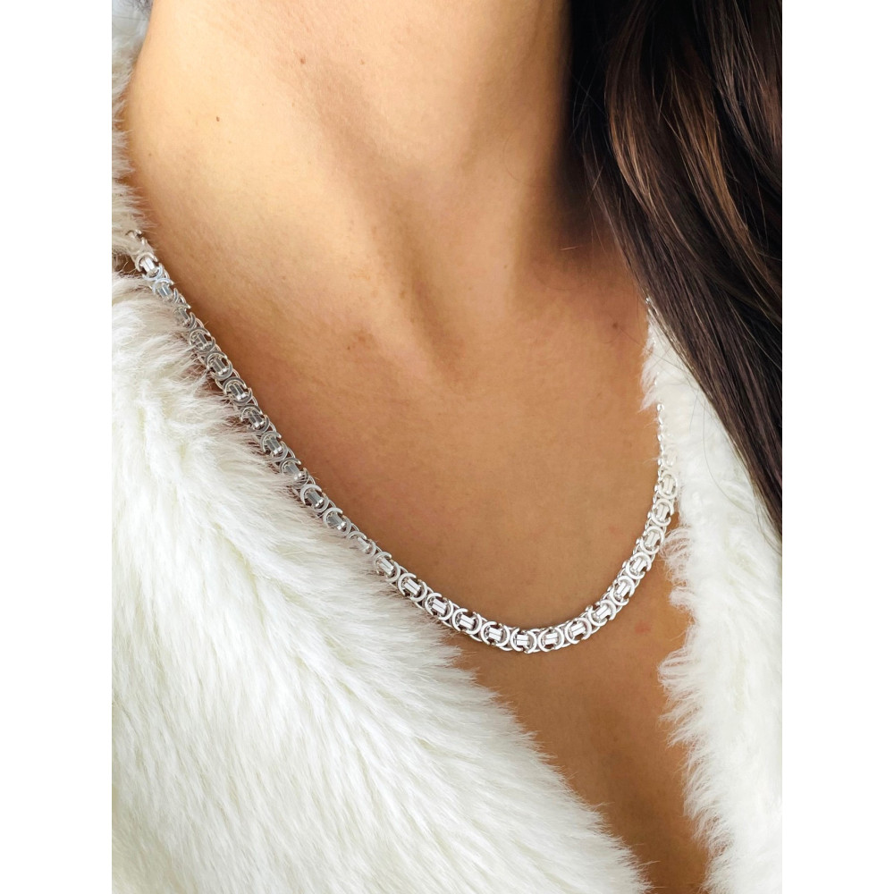 925 Silber königliches Halskette