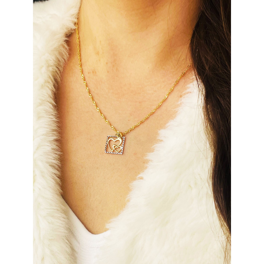 copy of Złoty wisiorek zawieszka rozeta ażurowa