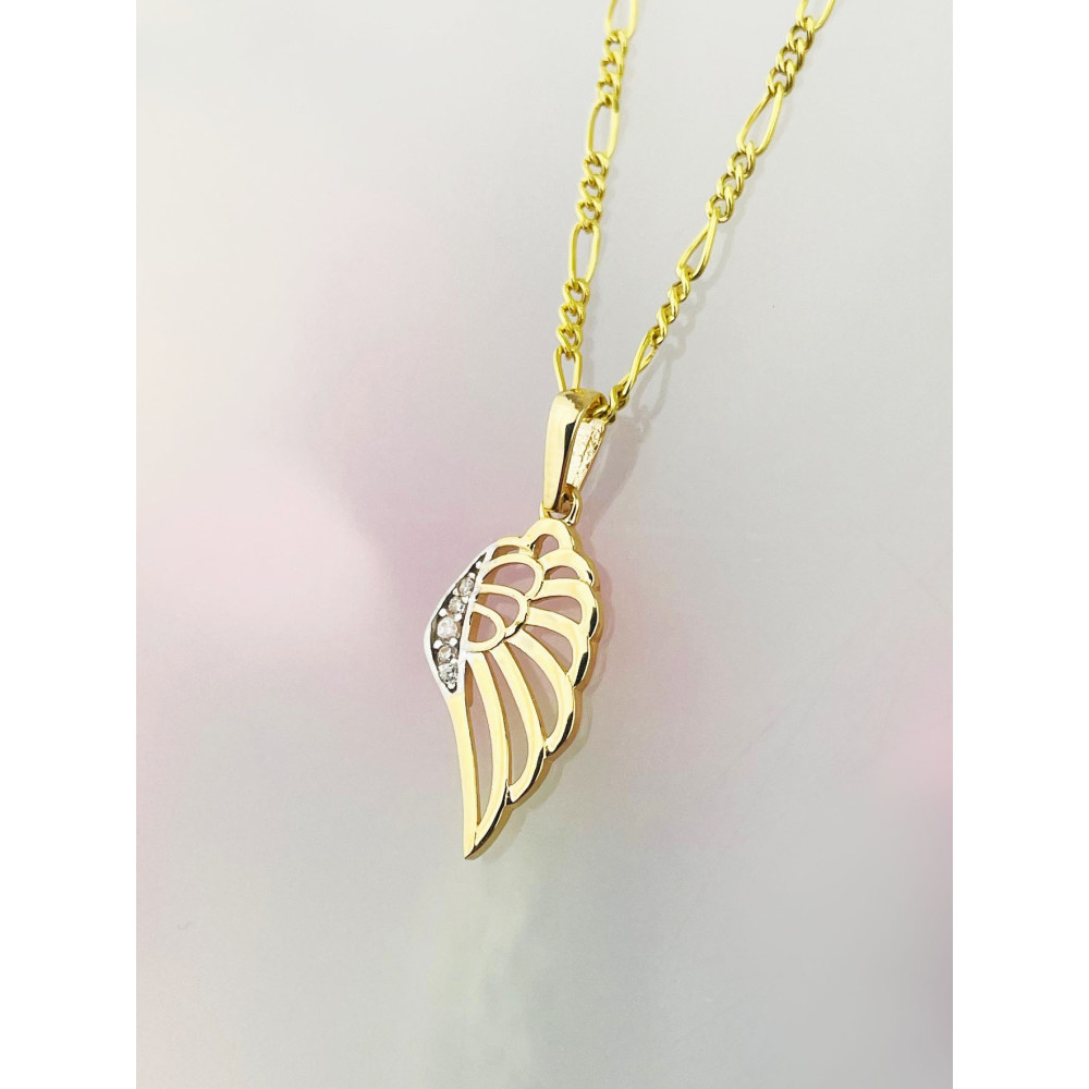 copy of Złoty wisiorek zawieszka rozeta ażurowa