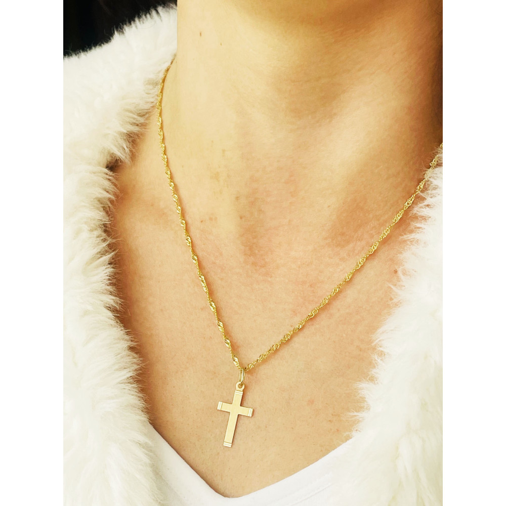 Goldanhänger Kettenanhänger Gold Anhänger Kreuz Goldkreuz Gelbgold 585er 14KT