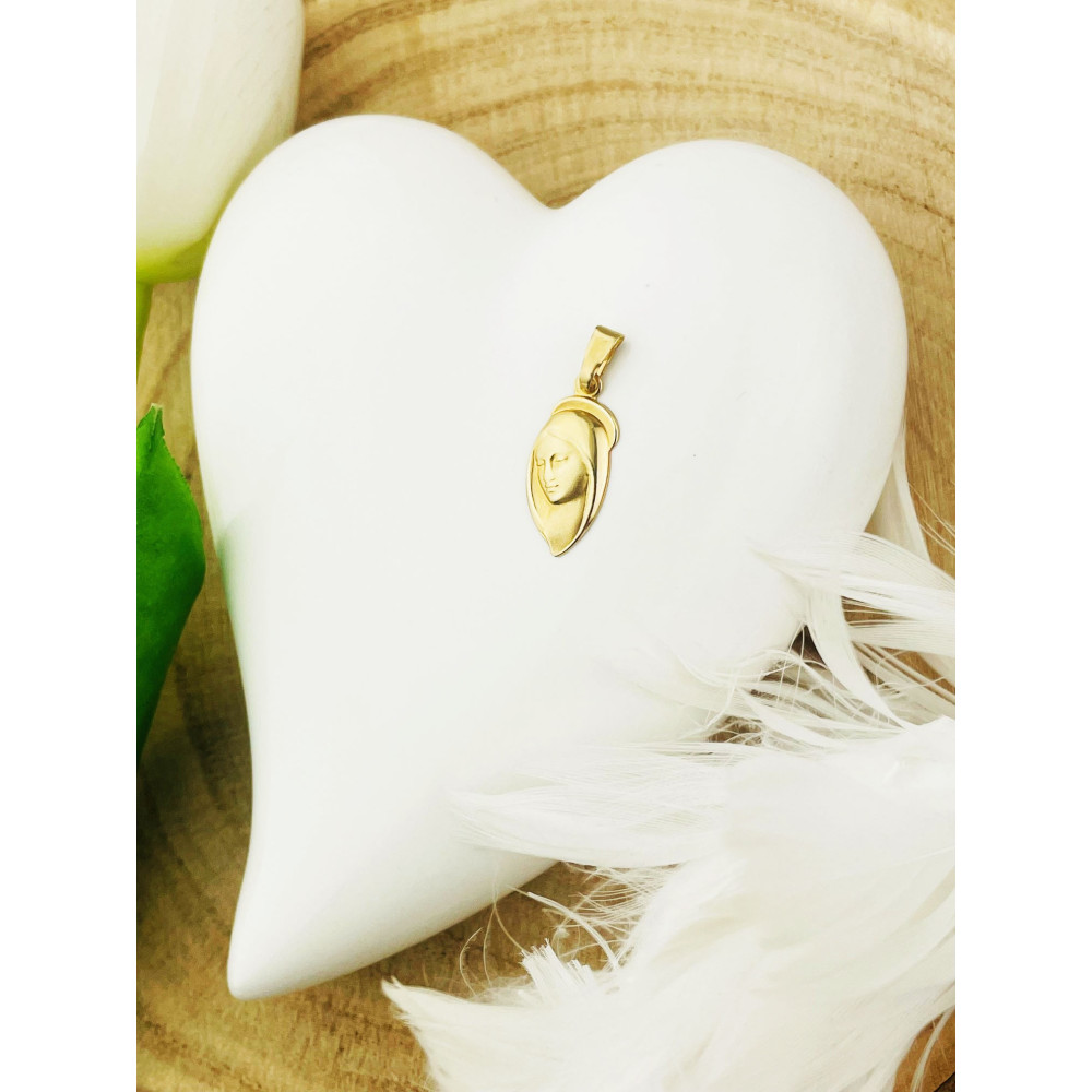 Anhänger Jesus Christus Madonna Maria  Kettenanhänger Gelbgold Erstkommunion