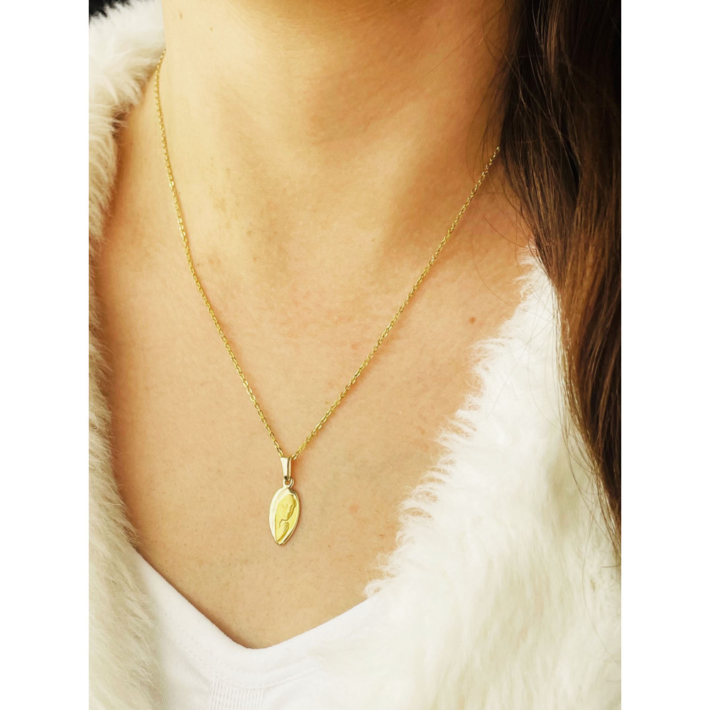 Anhänger Madonna Maria Kettenanhänger Gelbgold