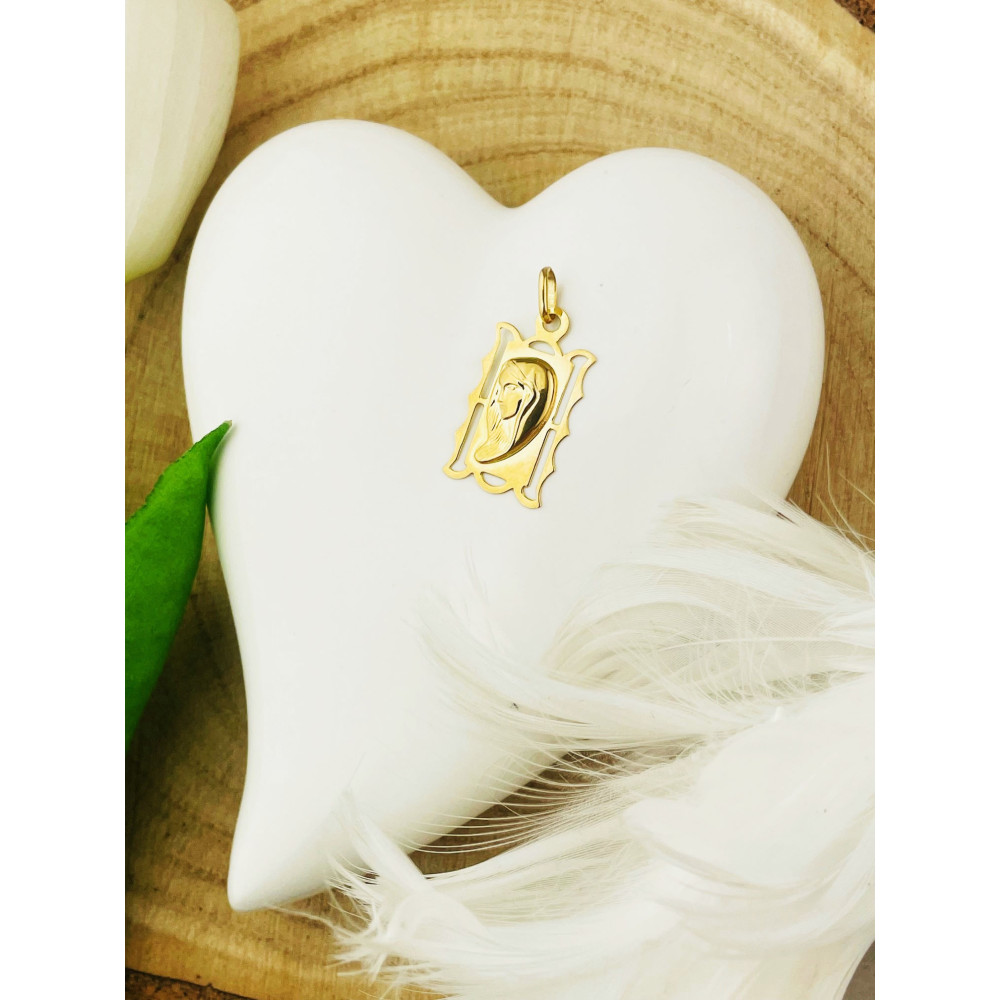 Anhänger Madonna Maria Kettenanhänger Gelbgold Goldanhänger Erstkommunion Taufe 333er 8KT