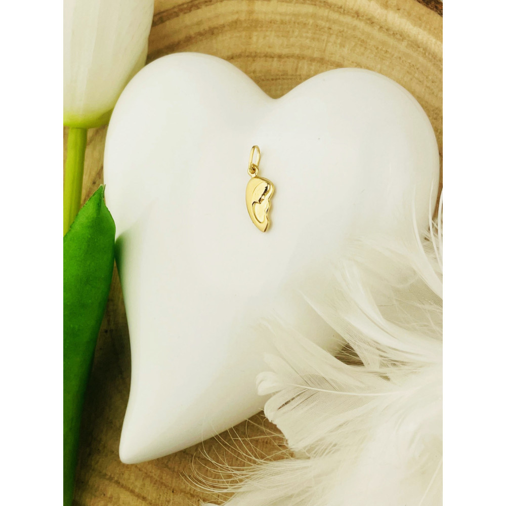 Anhänger Madonna Maria Kettenanhänger Gelbgold Goldanhänger Erstkommunion Taufe 585er 14KT