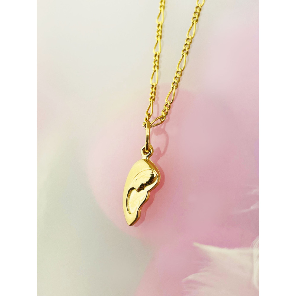 Anhänger Madonna Maria Kettenanhänger Gelbgold Goldanhänger Erstkommunion Taufe 585er 14KT