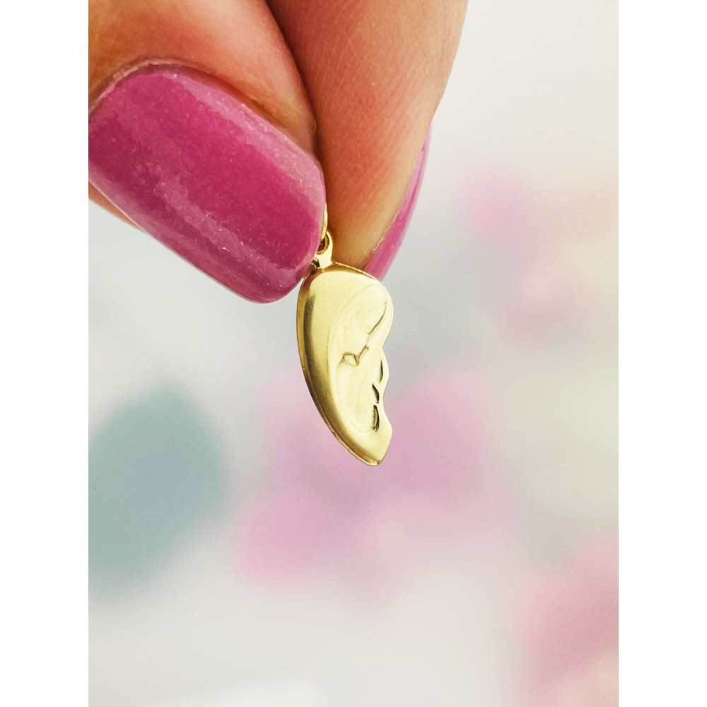 Anhänger Madonna Maria Kettenanhänger Gelbgold Goldanhänger Erstkommunion Taufe 585er 14KT