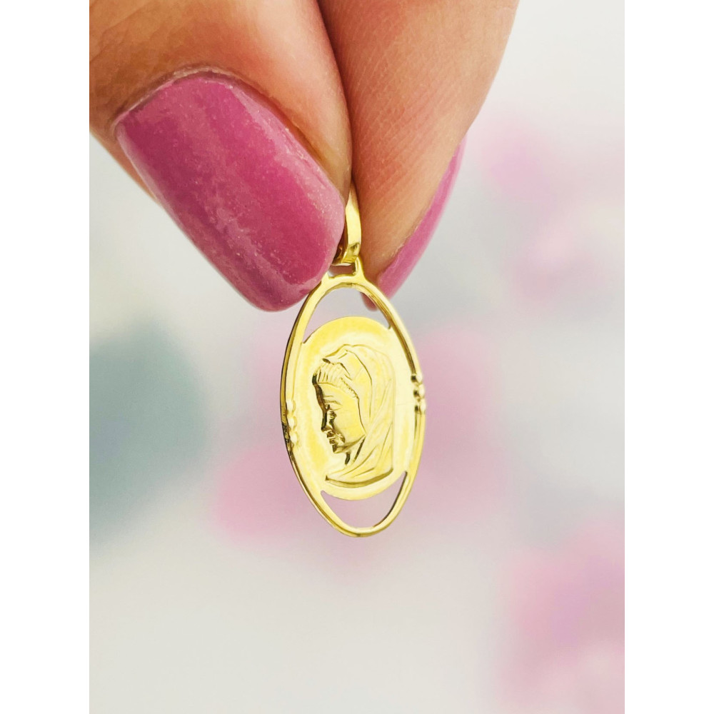 Anhänger Madonna Maria Goldanhänger Erstkommunion 333er 8KT