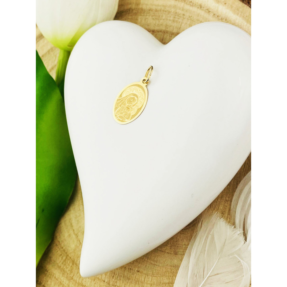 Anhänger Madonna Maria mit Jesuskind Goldanhänger