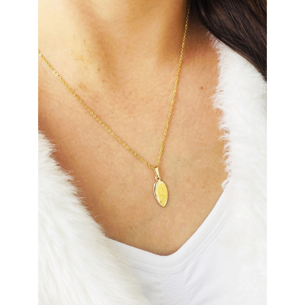 Anhänger Madonna Maria Kettenanhänger Gelbgold