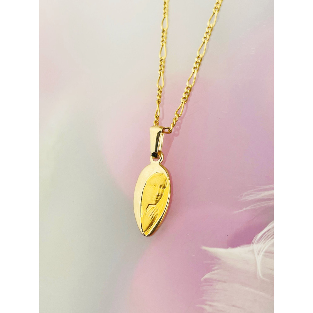 Anhänger Madonna Maria Kettenanhänger Gelbgold