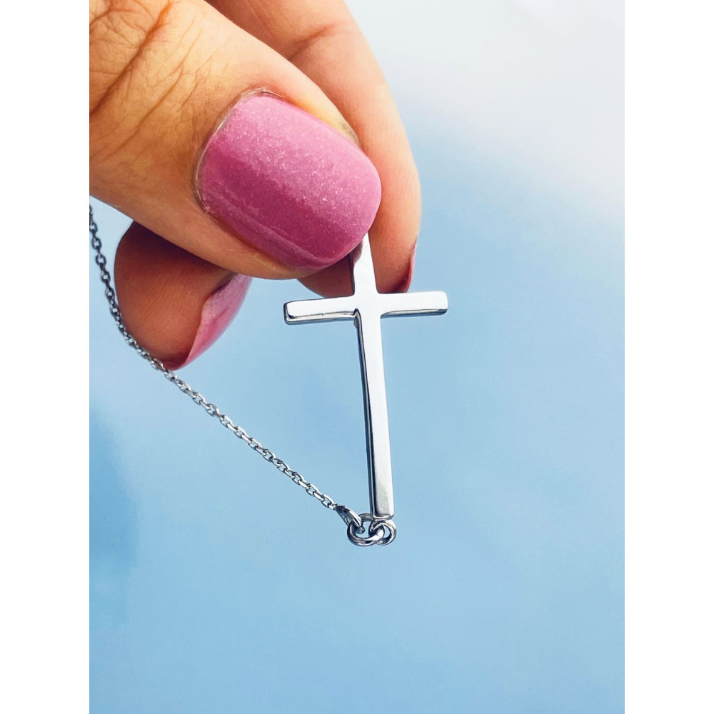 Kreuz 925 Silber Ankerkette Armband