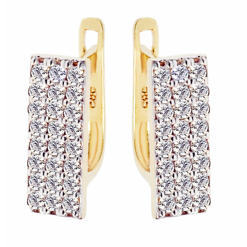 Gold Ohrringe Mit Zirkonia Ohrhänger Ohrstecker Ohrschmuck Paar Gelbgold