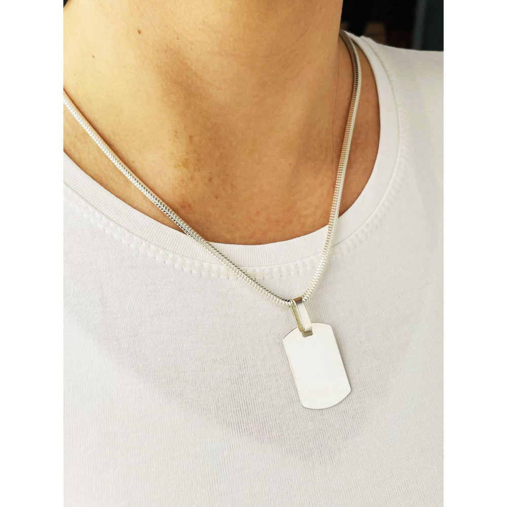 925 Silber Medaillon Anhänger Gravurplatte Gravur Platte