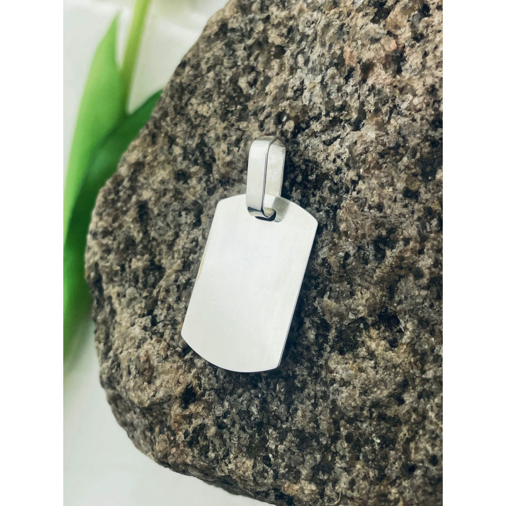 925 Silber Medaillon Anhänger Gravurplatte Gravur Platte