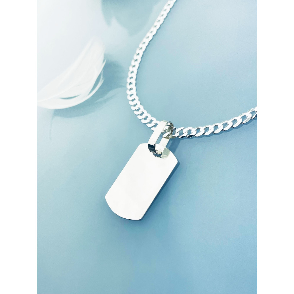 925 Silber Medaillon Anhänger Gravurplatte Gravur Platte