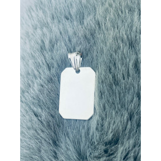 Srebrny wisiorek zawieszka nieśmiertelnik blaszka do grawerowania