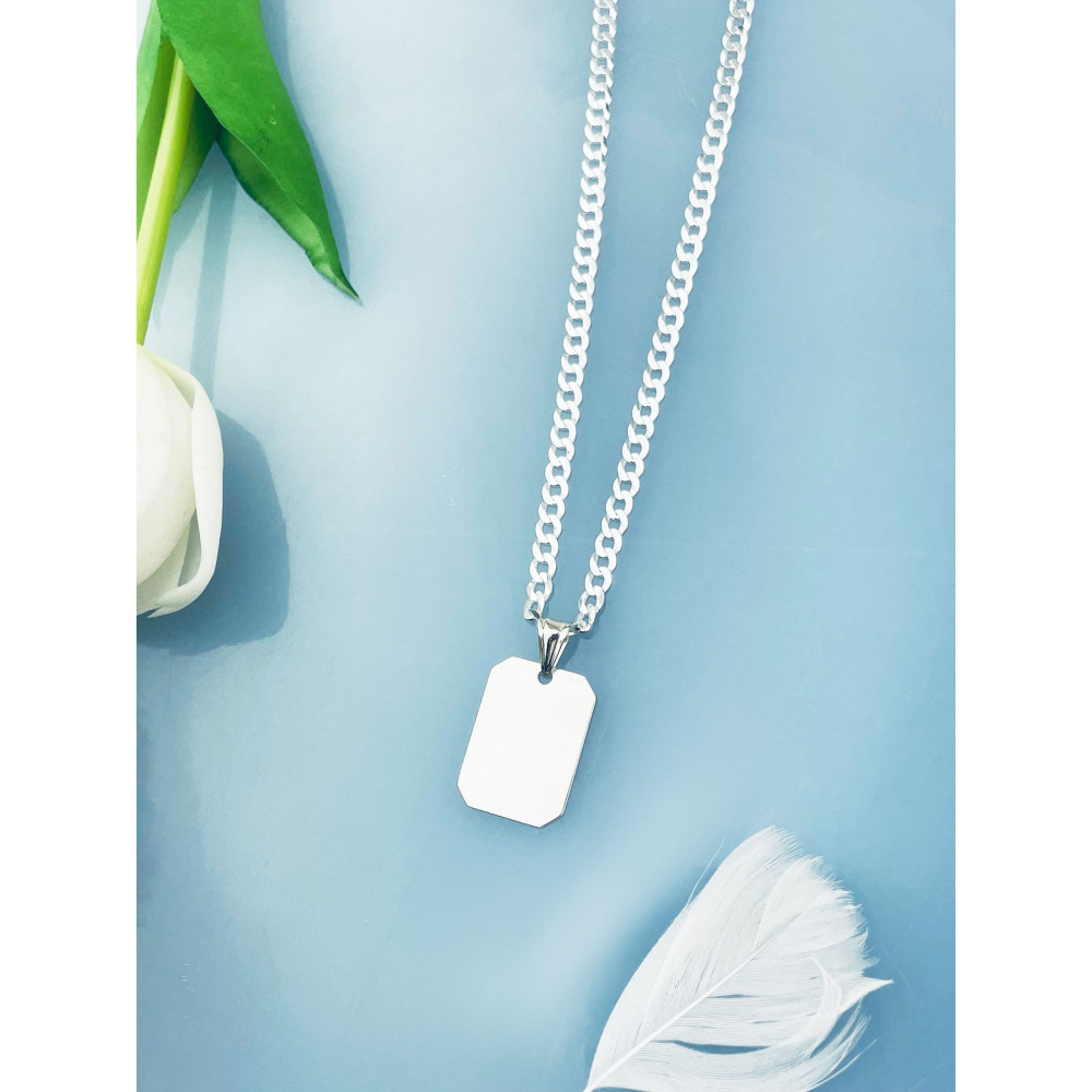 925 Silber Medaillon Anhänger Gravurplatte Gravur Platte