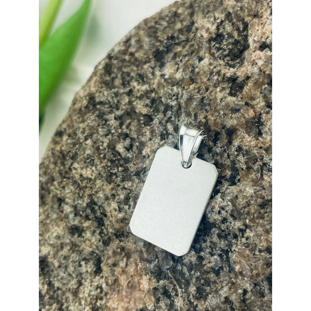 925 Silber Medaillon Anhänger Gravurplatte Gravur Platte