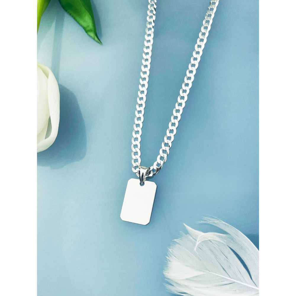 925 Silber Medaillon Anhänger Gravurplatte Gravur Platte