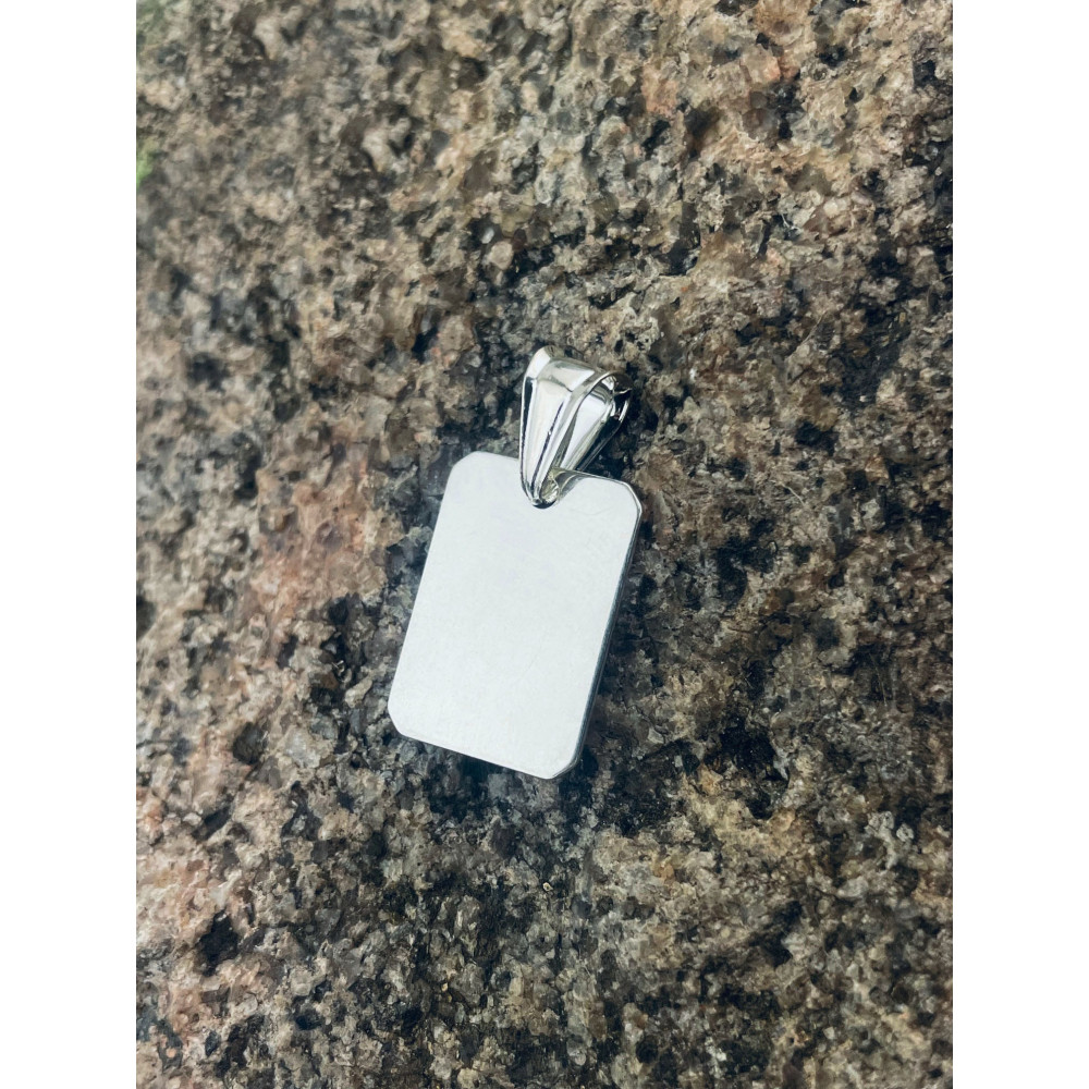 925 Silber Medaillon Anhänger Gravurplatte Gravur Platte