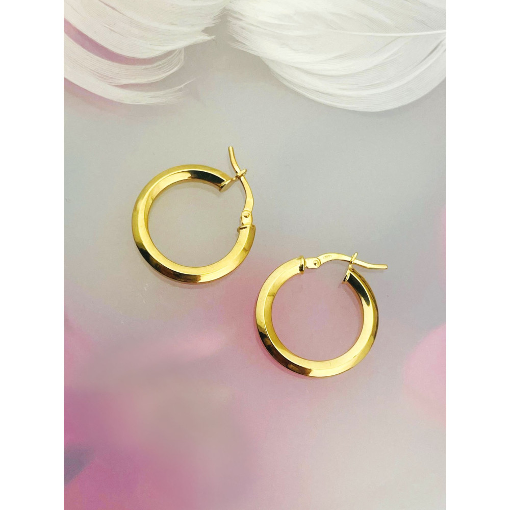 copy of Złote kolczyki kuleczki z cyrkoniami dwukolorowe