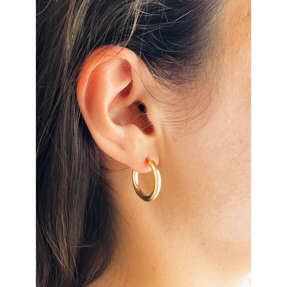 copy of Złote kolczyki kuleczki z cyrkoniami dwukolorowe