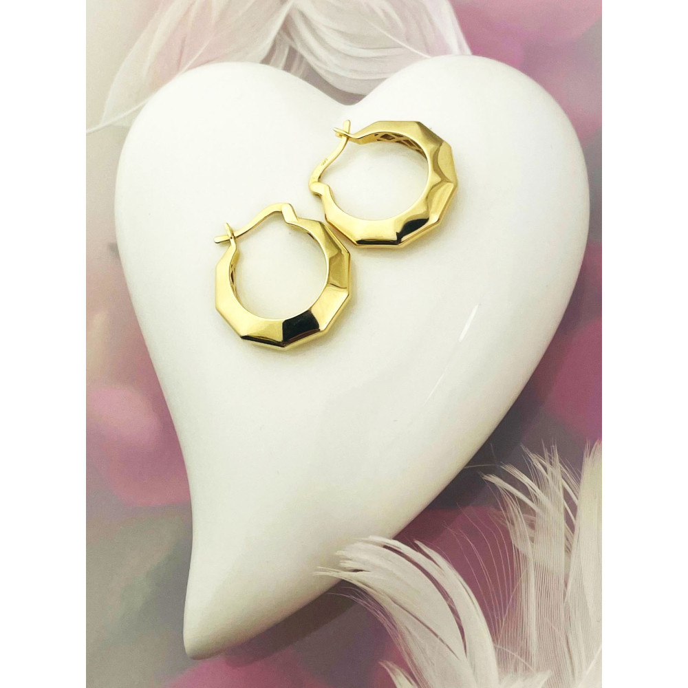 copy of Złote kolczyki kuleczki z cyrkoniami dwukolorowe