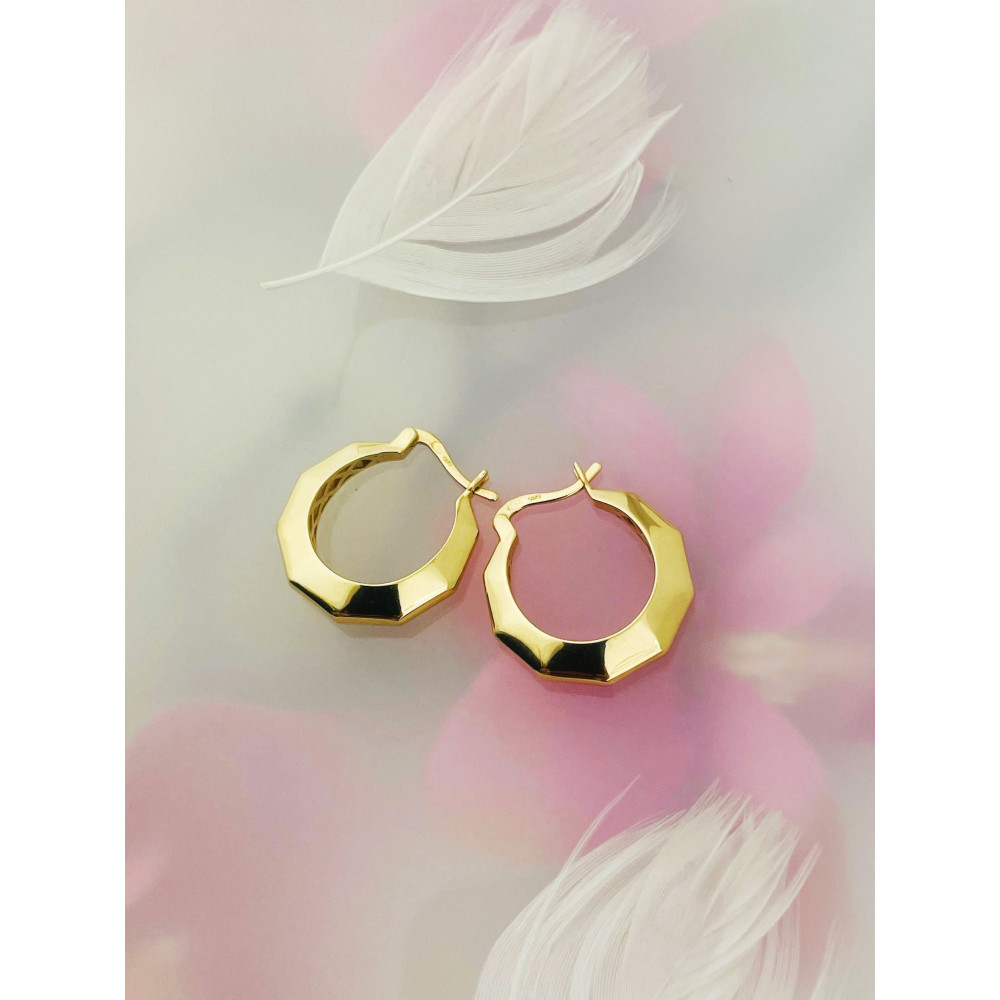 copy of Złote kolczyki kuleczki z cyrkoniami dwukolorowe