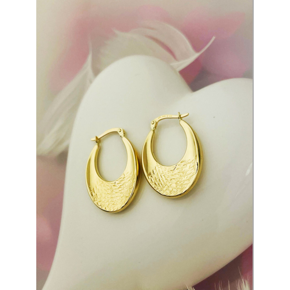 copy of Złote kolczyki kuleczki z cyrkoniami dwukolorowe