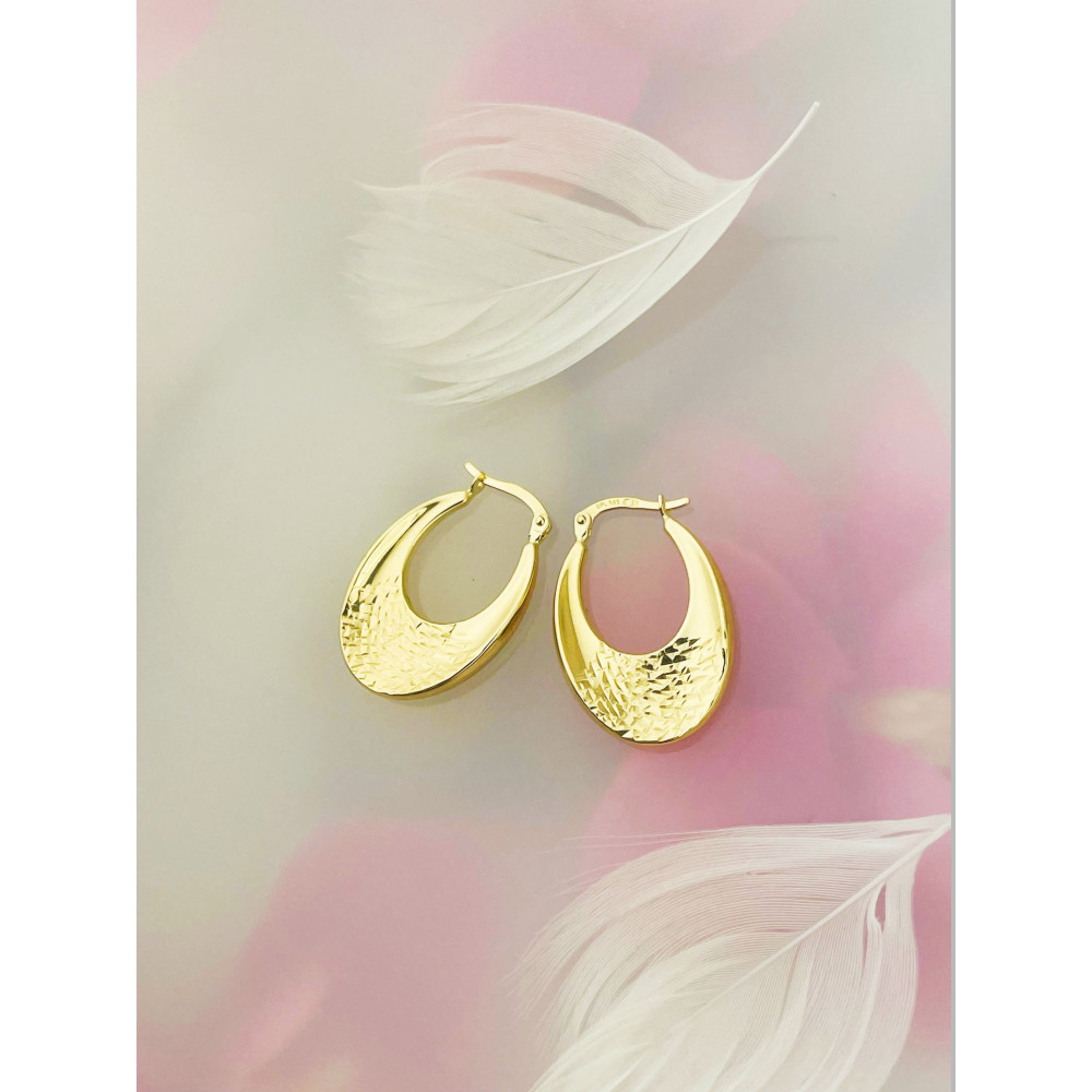 copy of Złote kolczyki kuleczki z cyrkoniami dwukolorowe