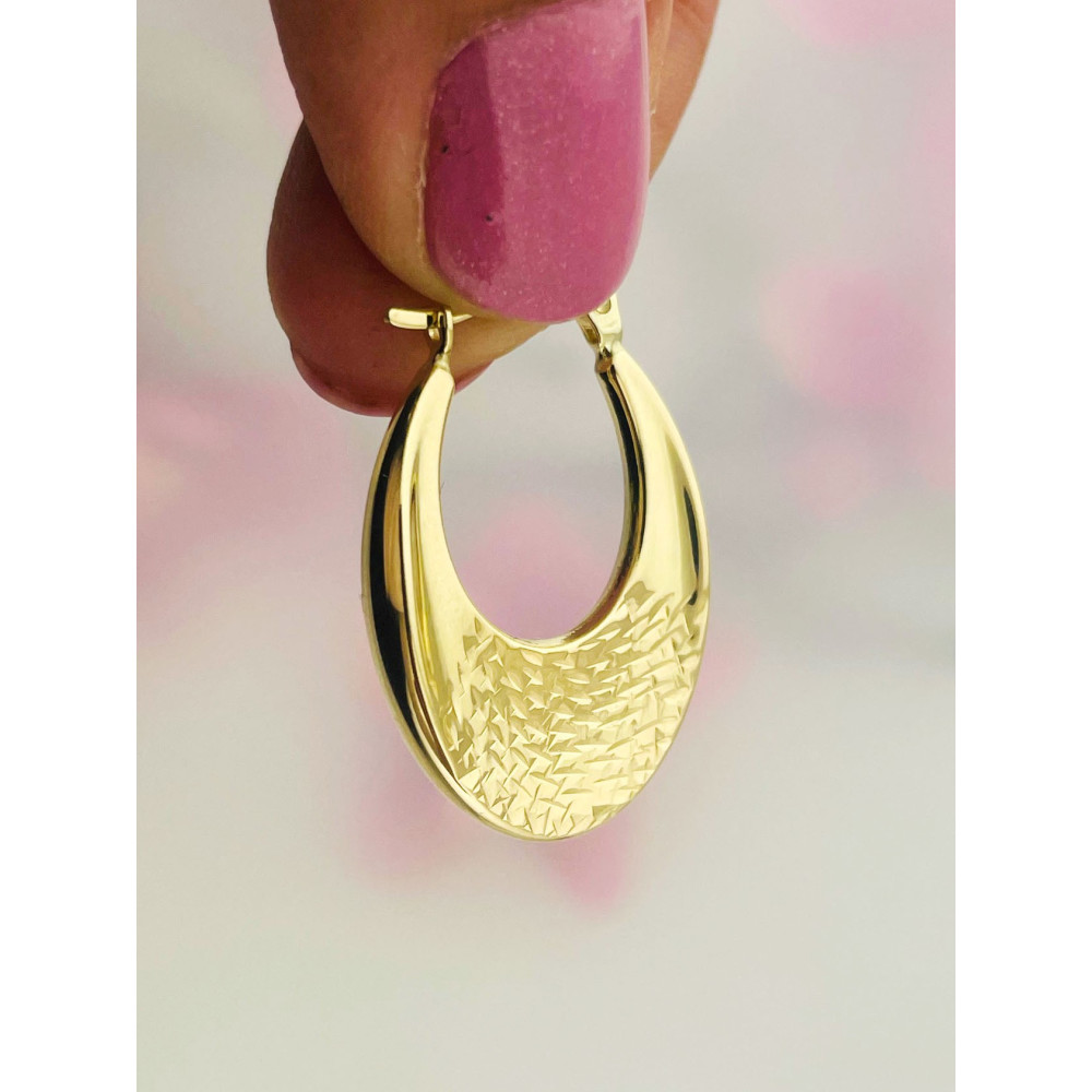 copy of Złote kolczyki kuleczki z cyrkoniami dwukolorowe