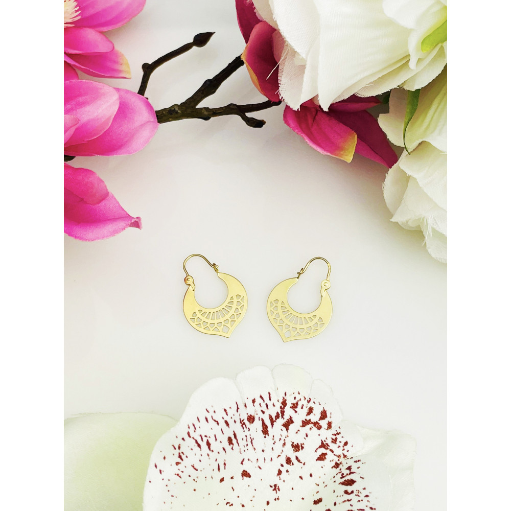 copy of Złote kolczyki przecinki z cyrkoniami